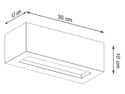 Lámparas de pared Solara moderno de hormigón/vidrio - 1 fuentes luminosas 3000K - L.30 x A.10 cm - gris