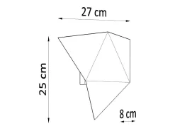 Lámparas de pared Solara moderno de acero - 2 fuentes luminosas 4000K - L.27 x A.25 cm - blanco