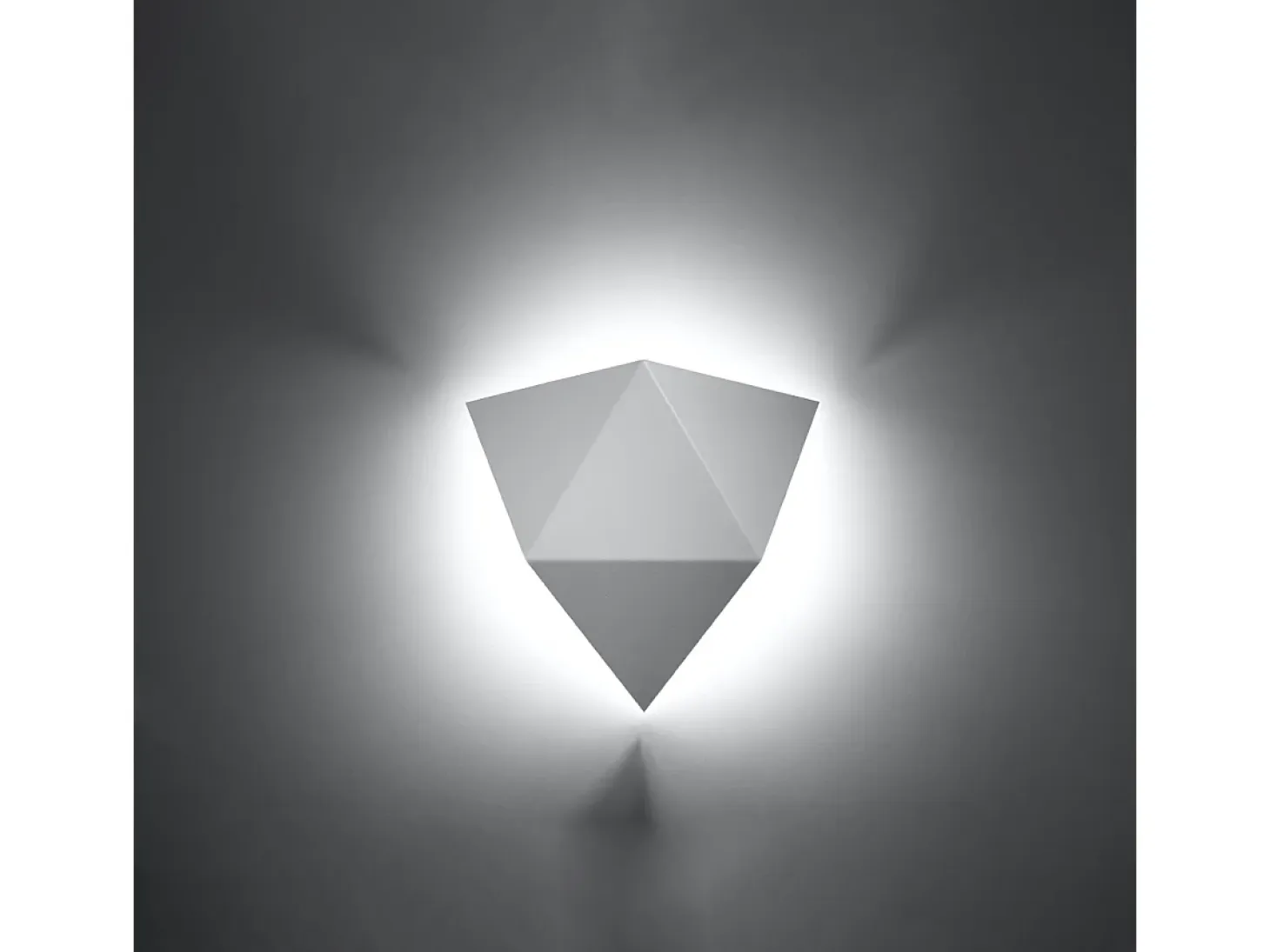 Lámparas de pared Solara moderno de acero - 2 fuentes luminosas 4000K - L.27 x A.25 cm - blanco