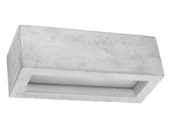 Lámparas de pared Solara moderno de hormigón/vidrio - 1 fuentes luminosas 4000K - L.30 x A.10 cm - gris