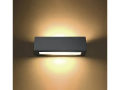 Lámparas de pared Solara moderno de cerámica/vidrio - 1 fuentes luminosas 4000K - L.32,5 x A.9,5 cm - gris