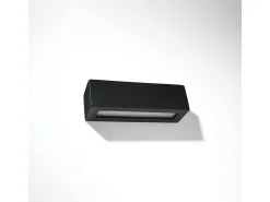 Lámparas de pared Solara moderno de cerámica/vidrio - 1 fuentes luminosas 3000K - L.32,5 x A.9,5 cm - negro