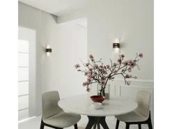 Lámparas de pared Solenix moderno de aluminio/vidrio - 1 fuentes luminosas 3000K - L.10 x A.30 cm - negro