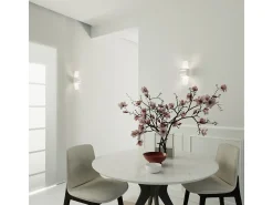 Lámparas de pared Solenix moderno de aluminio/vidrio - 1 fuentes luminosas 4000K - L.10 x A.30 cm - blanco