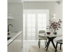 Lámparas de pared Solenix moderno de aluminio/vidrio - 1 fuentes luminosas 4000K - L.10 x A.30 cm - blanco