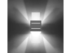 Lámparas de pared Solenix moderno de aluminio/vidrio - 1 fuentes luminosas 4000K - L.10 x A.30 cm - blanco