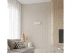 Lámparas de pared Solutix moderno de acero/PVC - 2 fuentes luminosas 4000K - L.40 x A.15 cm - blanco