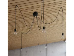 Lámparas de pared Speis desván de tela/acero - 1 fuentes luminosas 3000K - L.8 x A.100 cm - negro
