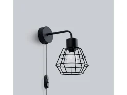 Lámparas De Pared Suba Industrial De Acero - 1 Fuentes Luminosas - L.15 X A.23 Cm - Negro