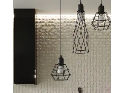 Lámparas De Pared Suba Industrial De Acero - 1 Fuentes Luminosas - L.15 X A.23 Cm - Negro