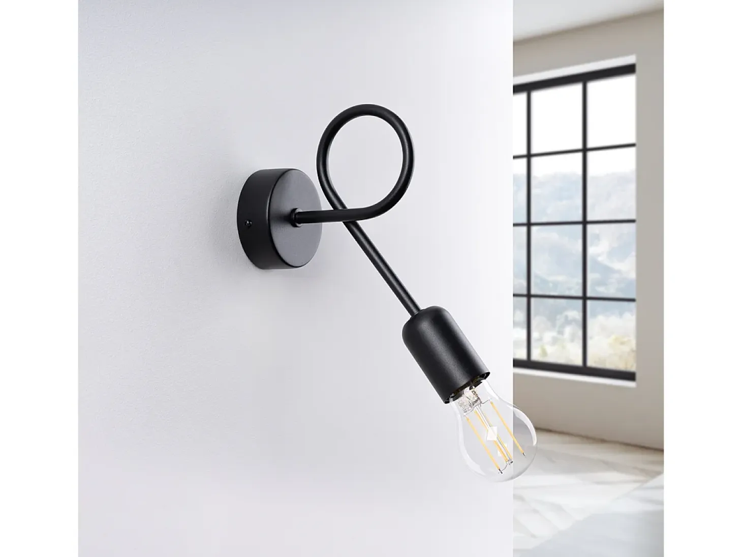 Lámparas De Pared Supeł Industrial De Acero - 1 Fuentes Luminosas - L.25 X A.20 Cm - Negro