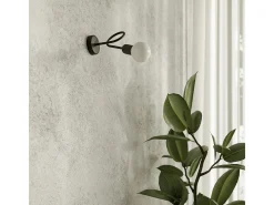 Lámparas De Pared Supeł Industrial De Acero - 1 Fuentes Luminosas - L.25 X A.20 Cm - Negro