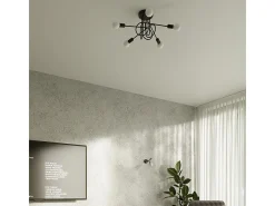Lámparas De Pared Supeł Industrial De Acero - 1 Fuentes Luminosas - L.25 X A.20 Cm - Negro