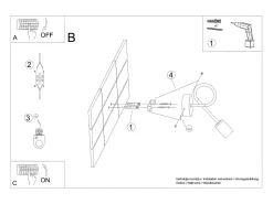 Lámparas De Pared Supeł Industrial De Acero - 1 Fuentes Luminosas - L.25 X A.20 Cm - Blanco