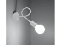 Lámparas De Pared Supeł Industrial De Acero - 1 Fuentes Luminosas - L.25 X A.20 Cm - Blanco