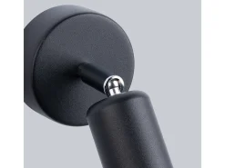 Lámparas de pared Synfex minimalista de acero - 1 fuentes luminosas 3000K - L.8 x A.14 cm - negro
