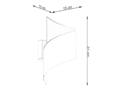 Lámparas De Pared Talassa Moderno De Acero - 1 Fuentes Luminosas - L.15 X A.31 Cm - Negro