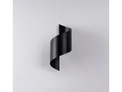 Lámparas De Pared Talassa Moderno De Acero - 1 Fuentes Luminosas - L.15 X A.31 Cm - Negro