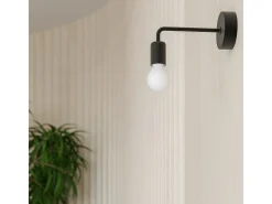 Lámparas de pared Torah moderno de acero - 1 fuentes luminosas 3000K - L.19 x A.14,5 cm - negro