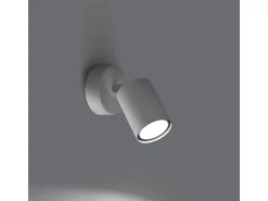 Lámparas de pared Torim minimalista de acero - 1 fuentes luminosas 4000K - L.8 x A.18,5 cm - blanco