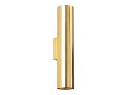 Lámparas de pared Toris moderno de acero - 2 fuentes luminosas 3000K - L.6 x A.30 cm - brillo dorado