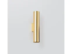 Lámparas de pared Toris moderno de acero - 2 fuentes luminosas 3000K - L.6 x A.30 cm - brillo dorado
