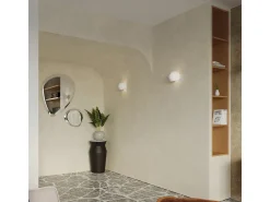 Lámparas de pared Torix moderno de cerámica - 1 fuentes luminosas 3000K - L.17 x A.14,5 cm - blanco