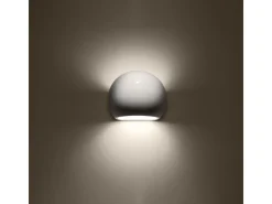 Lámparas de pared Torix moderno de cerámica - 1 fuentes luminosas 4000K - L.17 x A.14,5 cm - blanco