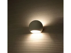 Lámparas de pared Torix moderno de cerámica - 1 fuentes luminosas 3000K - L.18 x A.14,5 cm - blanco