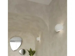 Lámparas de pared Torix moderno de cerámica - 1 fuentes luminosas 4000K - L.18 x A.14,5 cm - blanco