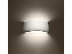Lámparas de pared Torow moderno de cerámica - 1 fuentes luminosas 4000K - L.32 x A.13,5 cm - blanco