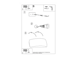 Lámparas de pared Torow moderno de cerámica - 1 fuentes luminosas 4000K - L.32 x A.14 cm - negro