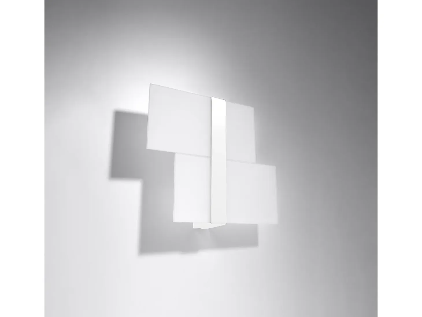 Lámparas de pared Verre moderno de acero/vidrio - 2 fuentes luminosas 3000K - L.39 x A.28 cm - blanco