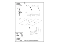 Lámparas de pared Verre moderno de acero/vidrio - 2 fuentes luminosas 3000K - L.39 x A.28 cm - cromo/blanco