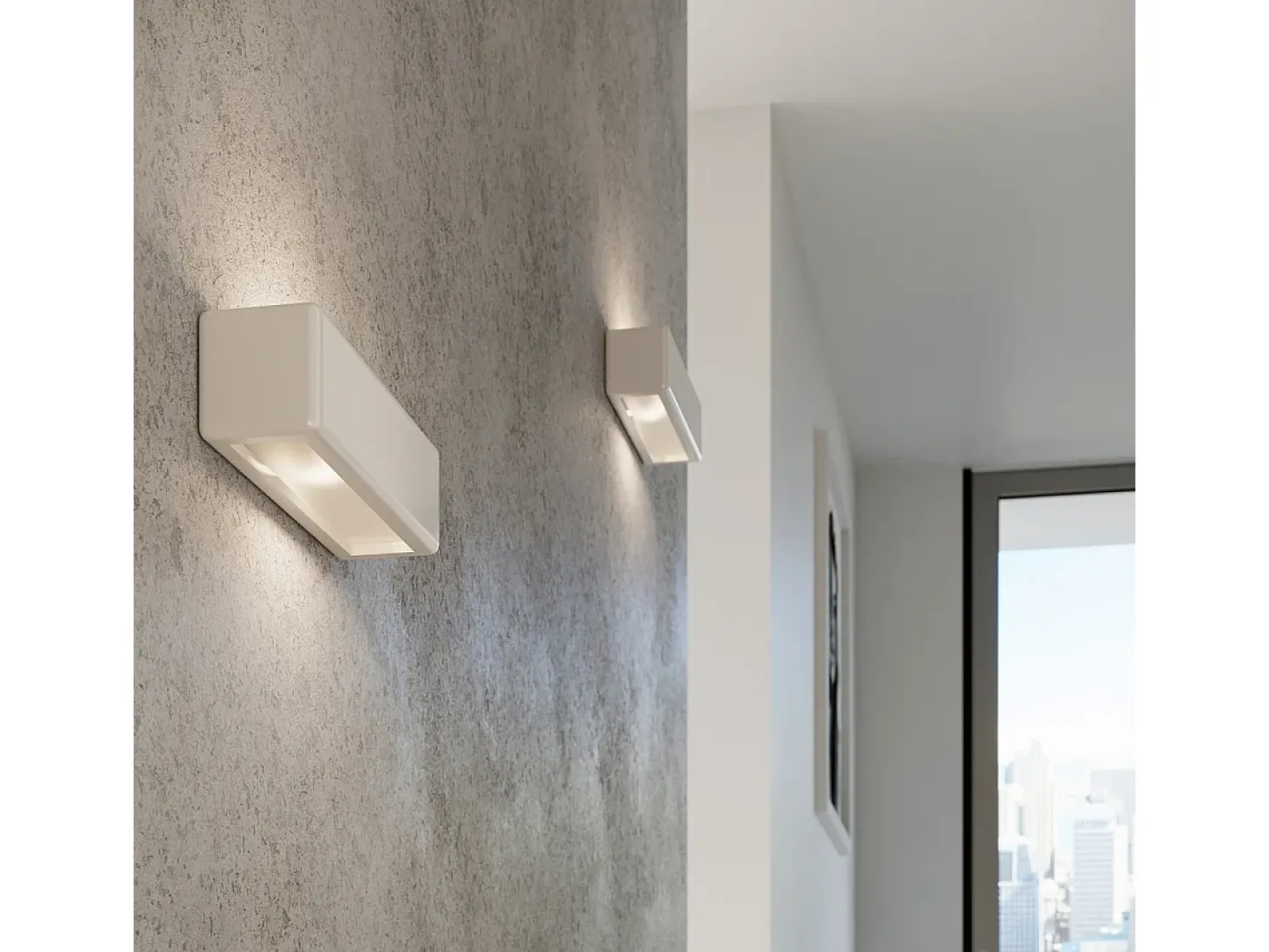 Lámparas de pared Vivin moderno de cerámica - 1 fuentes luminosas 4000K - L.33 x A.10 cm - blanco