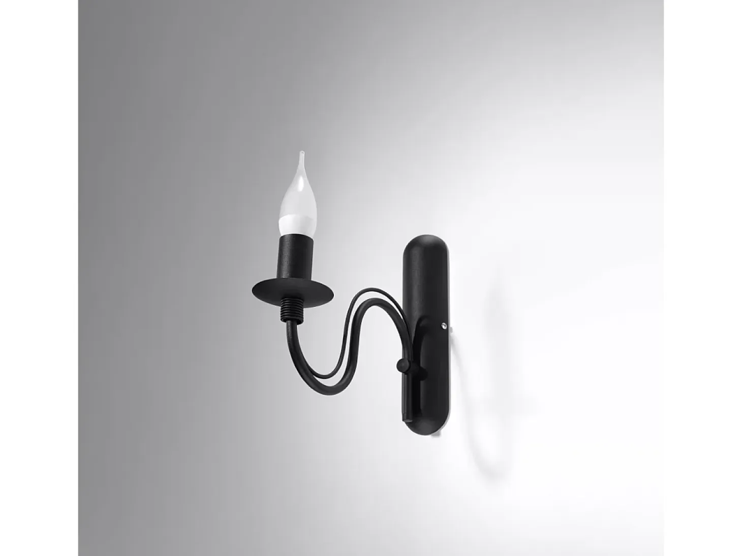 Lámparas de pared Vivow moderno de acero - 1 fuentes luminosas 3000K - L.6 x A.25 cm - negro