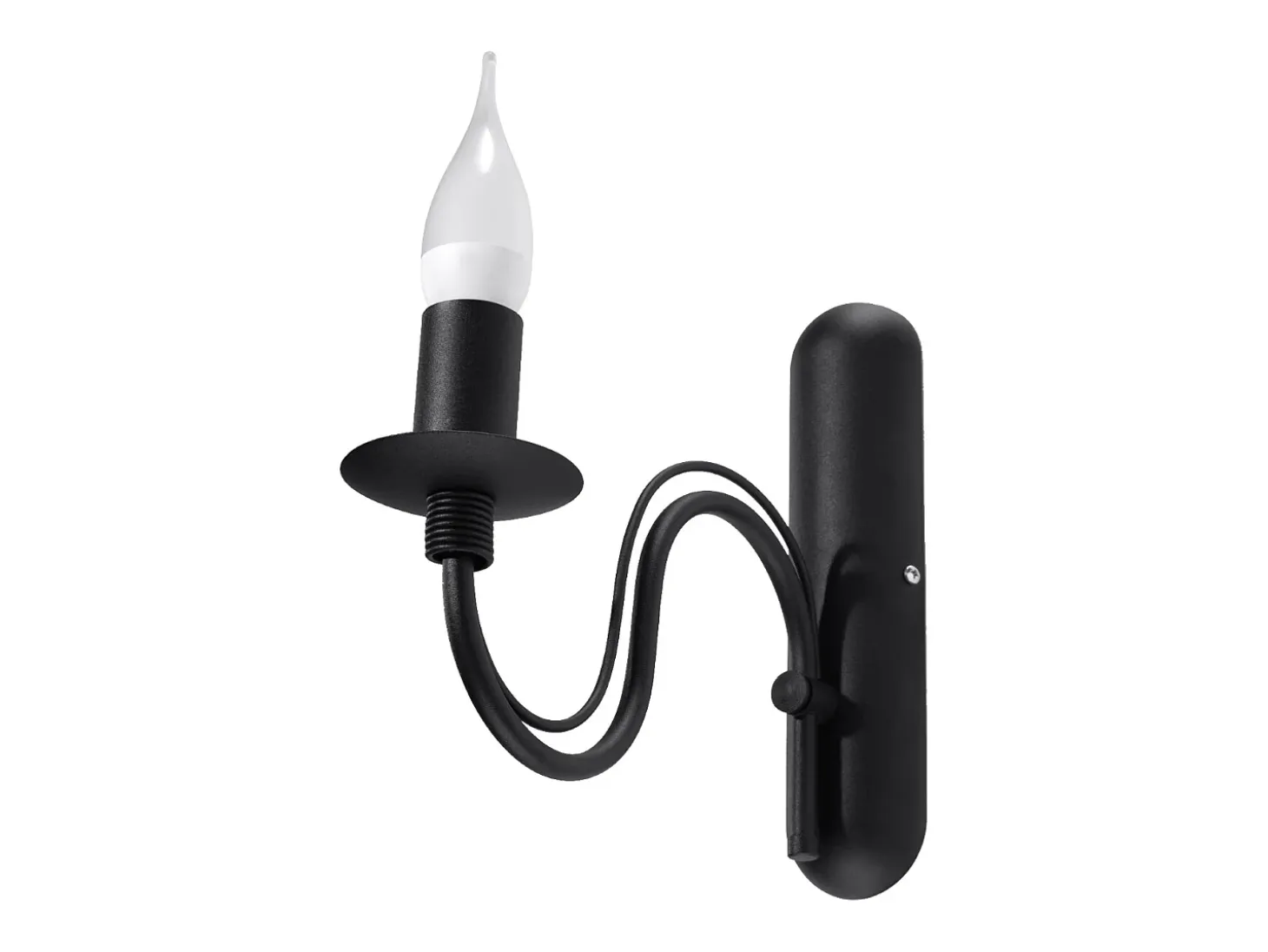Lámparas de pared Vivow moderno de acero - 1 fuentes luminosas 3000K - L.6 x A.25 cm - negro