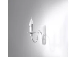Lámparas de pared Vivow moderno de acero - 1 fuentes luminosas 3000K - L.6 x A.25 cm - blanco