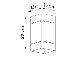 Lámparas de pared Vivus desván de aluminio - 1 fuentes luminosas 4000K - L.10 x A.20 cm - blanco