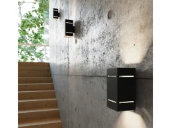 Lámparas de pared Vivus desván de aluminio - 1 fuentes luminosas 3000K - L.10 x A.20 cm - negro