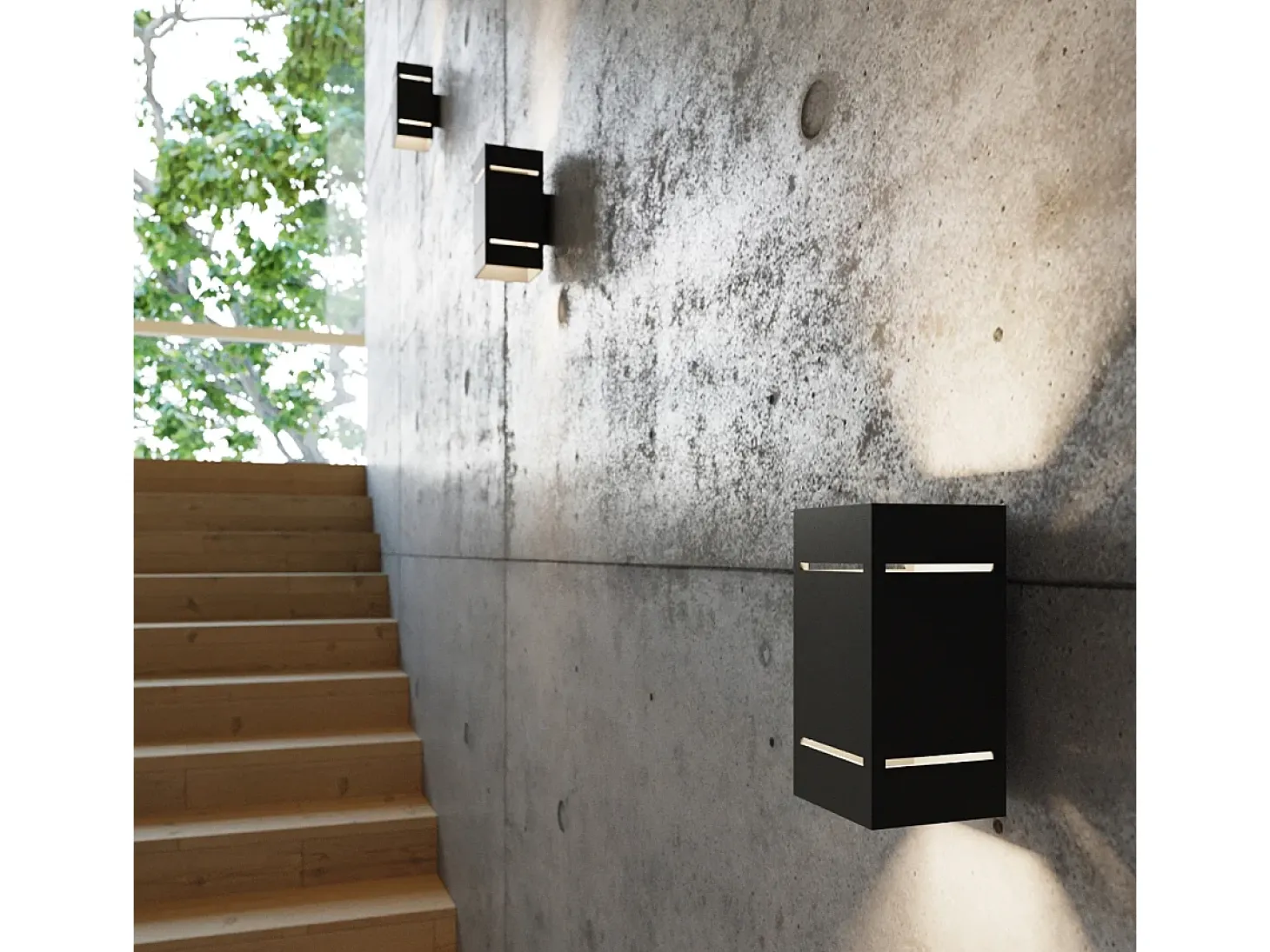 Lámparas de pared Vivus desván de aluminio - 1 fuentes luminosas 3000K - L.10 x A.20 cm - negro