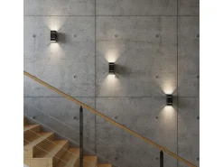 Lámparas de pared Vivus desván de aluminio - 1 fuentes luminosas 3000K - L.10 x A.20 cm - negro