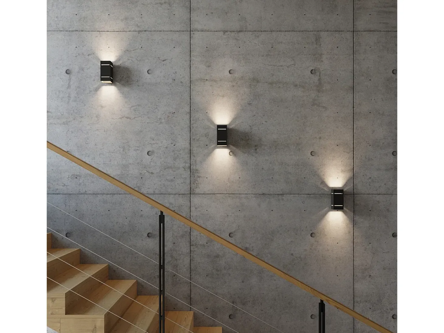 Lámparas de pared Vivus desván de aluminio - 1 fuentes luminosas 4000K - L.10 x A.20 cm - negro