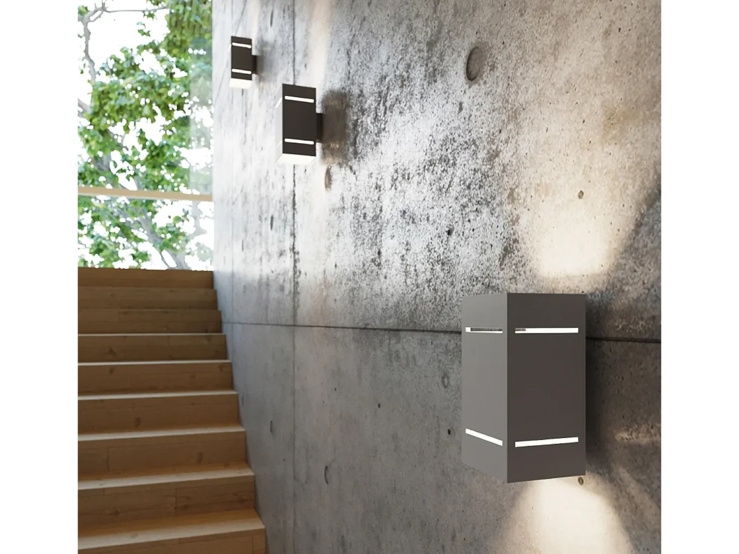 Lámparas de pared Vivus desván de aluminio - 1 fuentes luminosas 4000K - L.10 x A.20 cm - gris