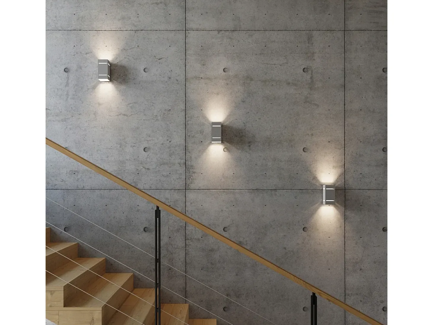 Lámparas de pared Vivus desván de aluminio - 1 fuentes luminosas 4000K - L.10 x A.20 cm - gris