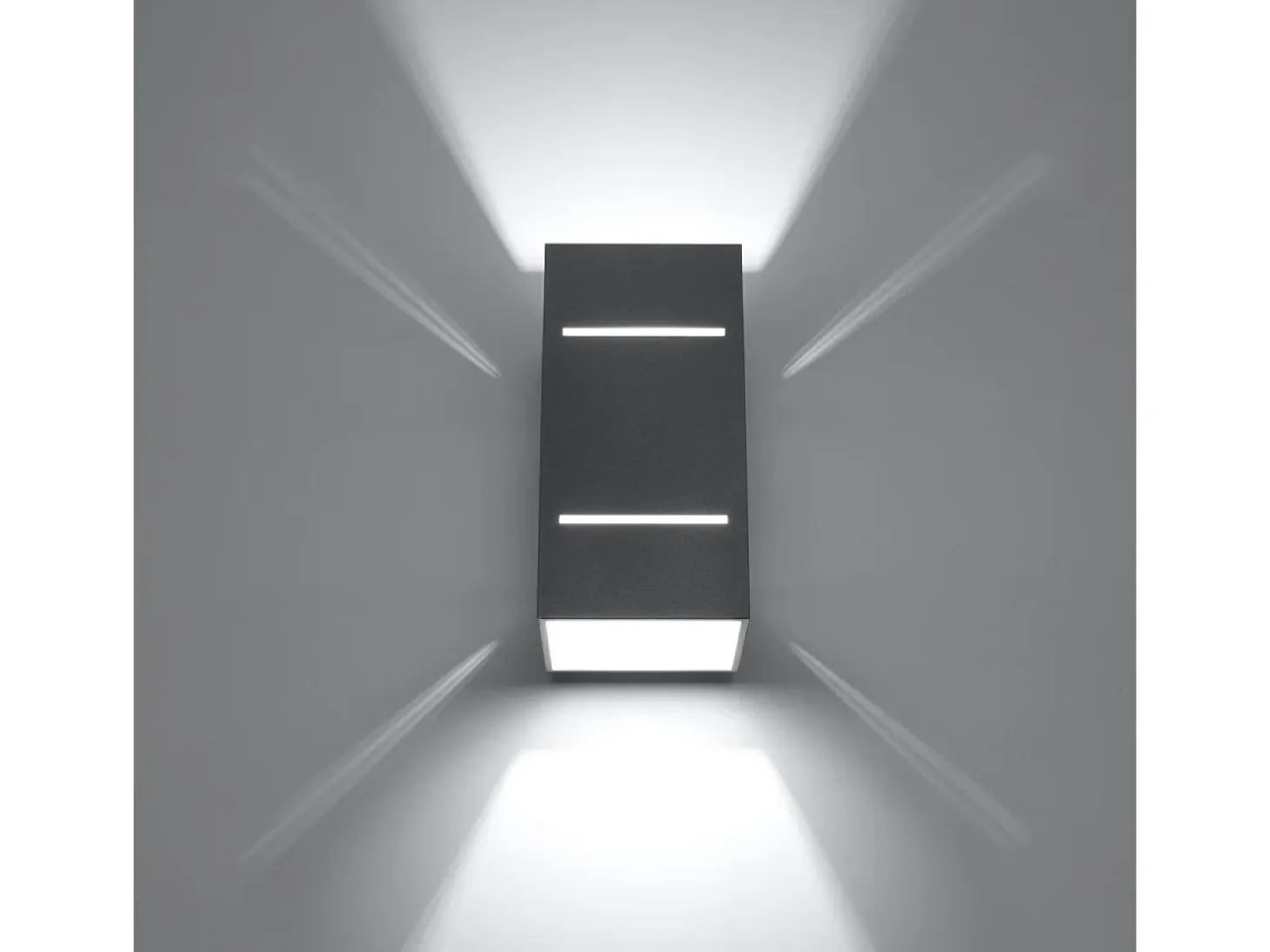 Lámparas de pared Vivus desván de aluminio - 1 fuentes luminosas 4000K - L.10 x A.20 cm - gris
