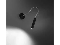 Lámparas de pared Xilar moderno de acero - 1 fuentes luminosas 4000K - L.8 x A.52 cm - negro