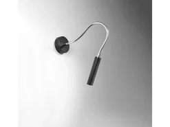 Lámparas de pared Xilar moderno de acero - 1 fuentes luminosas 3000K - L.8 x A.52 cm - negro