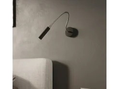 Lámparas de pared Xilar moderno de acero - 1 fuentes luminosas 3000K - L.8 x A.52 cm - negro