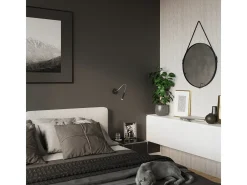 Lámparas de pared Xilar moderno de acero - 1 fuentes luminosas 3000K - L.8 x A.52 cm - negro